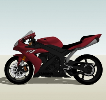 现代摩托车机车su模型