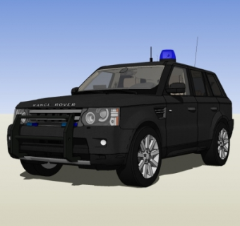 现代警车su模型