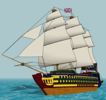 欧式帆船su模型