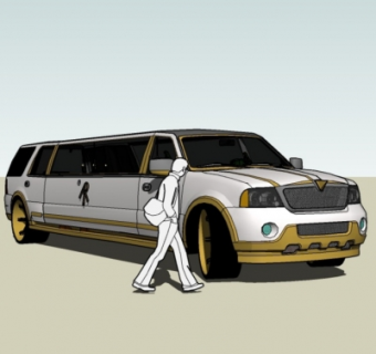 现代房车su模型