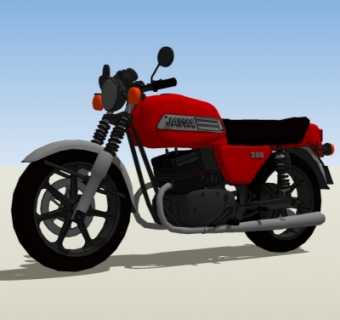 现代摩托车su模型