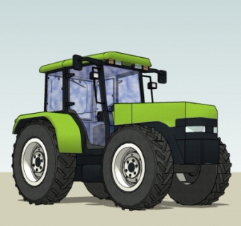 现代拖拉机su模型