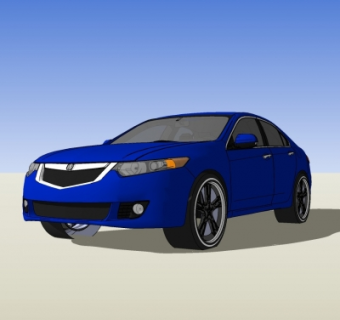 现代汽车su模型