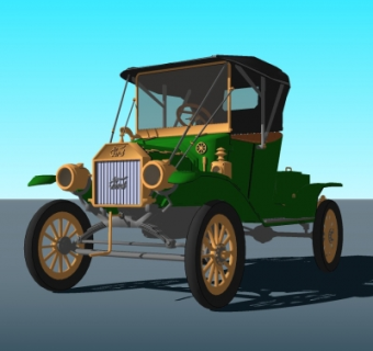 欧式复古汽车su模型