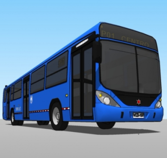 现代巴士客车su模型