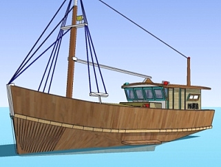 <em>现代</em>渔船su<em>模型</em>
