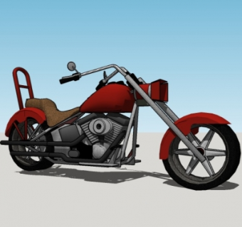 现代摩托车机车su模型