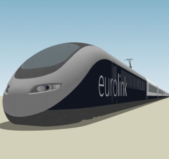 现代高铁列车su模型