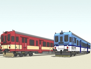 <em>现代</em>火车<em>车厢</em>su模型