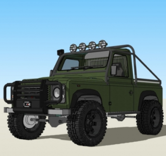 现代越野车su模型