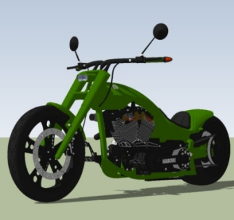 现代摩托车su模型