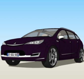 现代汽车su模型