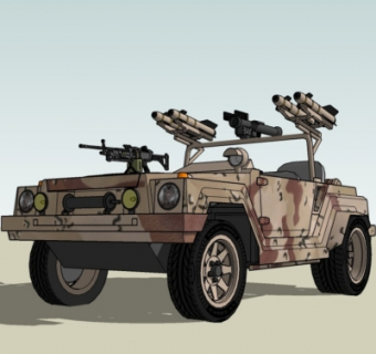 现代战车su模型