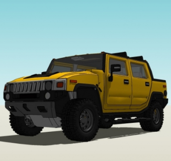 现代皮卡汽车su模型