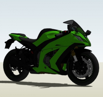 现代摩托车机车su模型