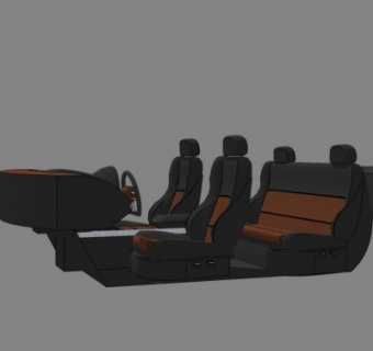 现代汽车座椅su模型