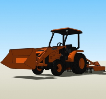 现代铲车su模型