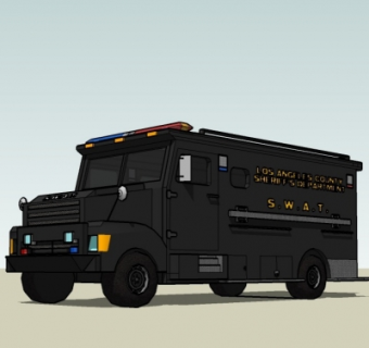 现代警车su模型