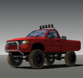 现代皮卡汽车su模型
