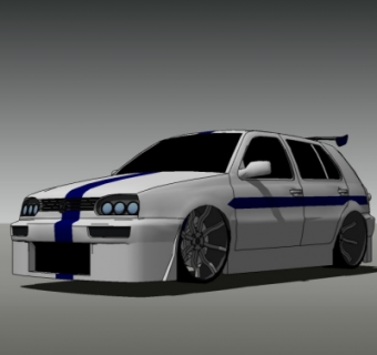 现代汽车su模型