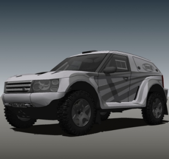 现代越野车su模型