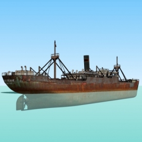 现代货船su模型
