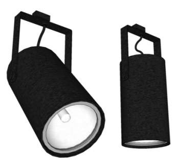 现代射灯su模型