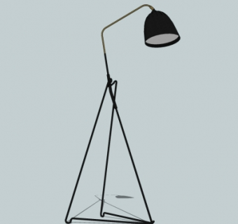 现代金属落地灯su模型