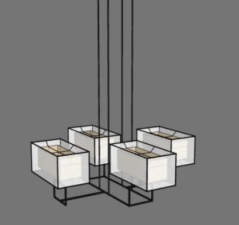 中式吊灯su模型