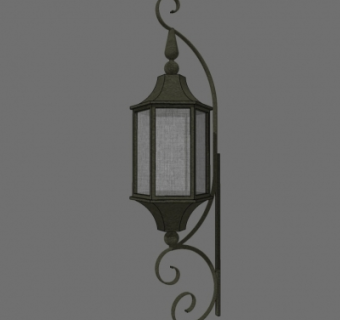 欧式金属壁灯su模型