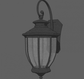 欧式金属壁灯su模型