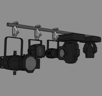 现代射灯舞台灯su模型