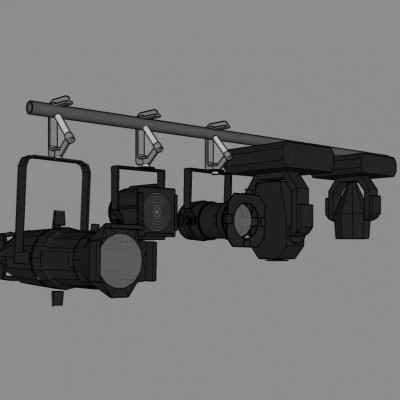 现代射灯舞台灯su模型