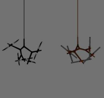 现代吊灯su模型