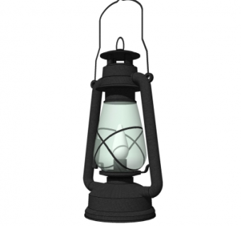 工业风马灯su模型