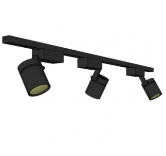 现代射灯轨道灯su模型