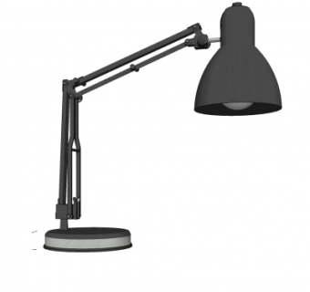 工业风金属台灯su模型