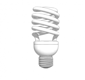 现代节能灯泡su模型