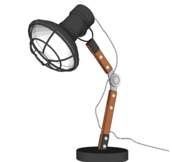 工业风台灯su模型