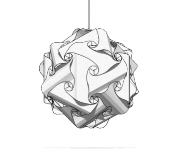 现代时尚装饰灯su模型