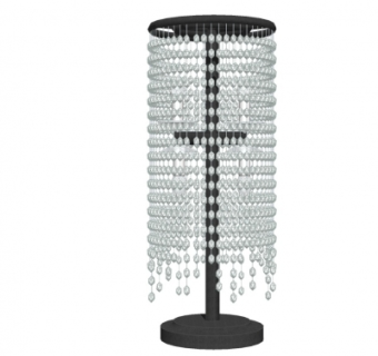 现代水晶台灯su模型