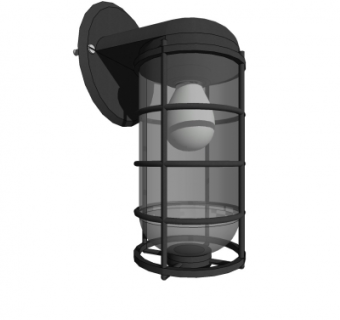 工业风壁灯su模型