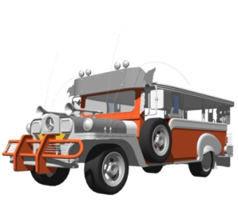 欧式观光车su模型