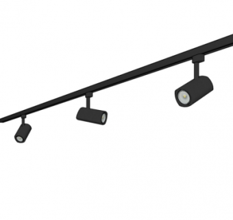 现代射灯轨道灯su模型