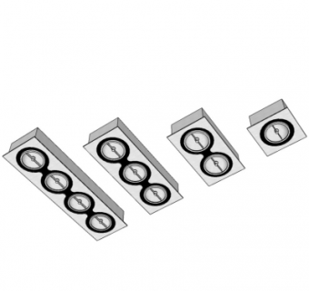 现代筒灯su模型