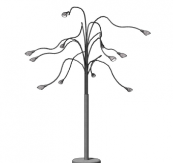 现代创意落地灯su模型