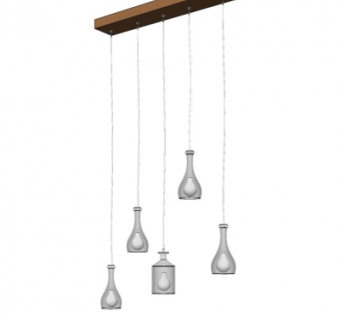 现代玻璃装饰灯su模型