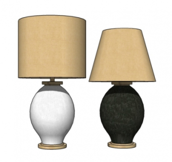 现代台灯su模型