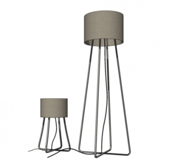 现代落地灯su模型