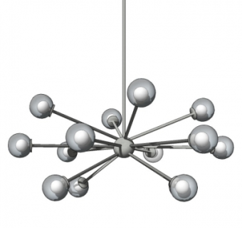 现代吊灯su模型